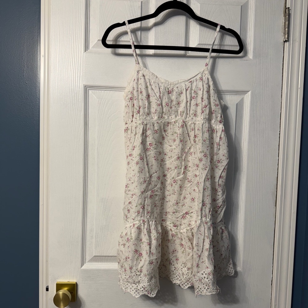 Rachel Ashwell cottage core babydoll prairie dress with small floral print